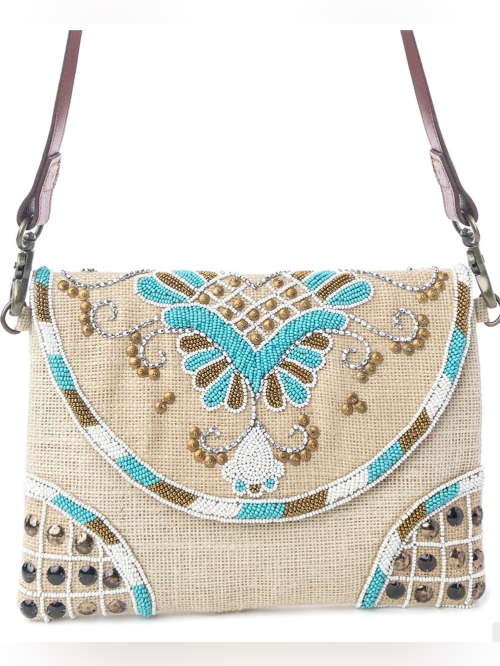 MYRA DESERT PHOENIX CROSSBODY BAG IN AQUA JEWEL NWT